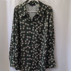 Eloquii 70s Style Print Blouse
